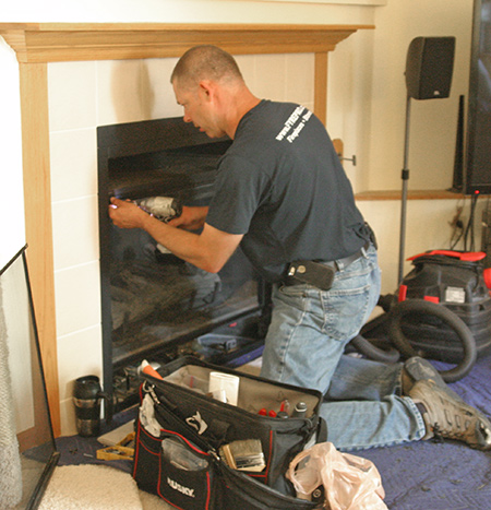 fireplace expert installing fireplace