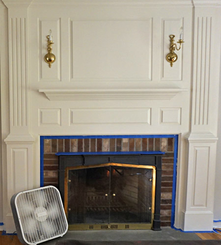 westminister co painting fireplace makeover